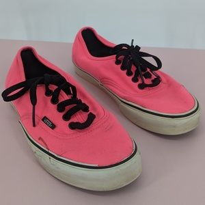 vans neon pink shoes